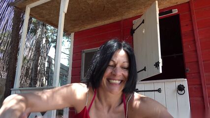 MILF Outdoors With Sex Toy